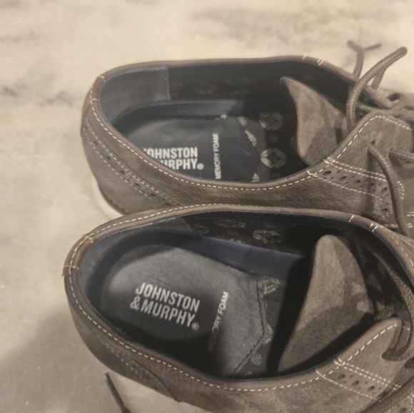 Johnston Murphy PLAIN TOE MEN'S SHOES SIZE 8.5 M GRAY NUBUCK JOHNSTON MU… - Picture 6 of 14